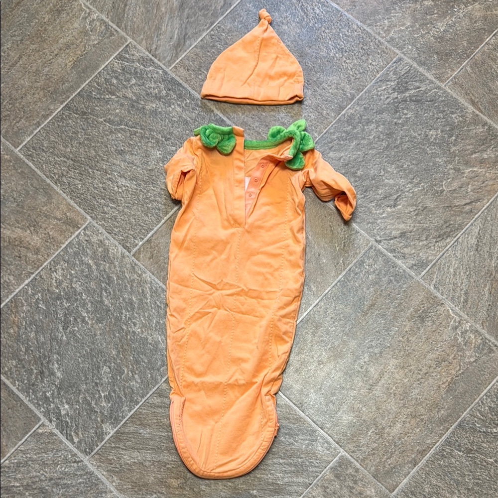 Pottery Barn Kids Orange and Green Pumpkin Costume